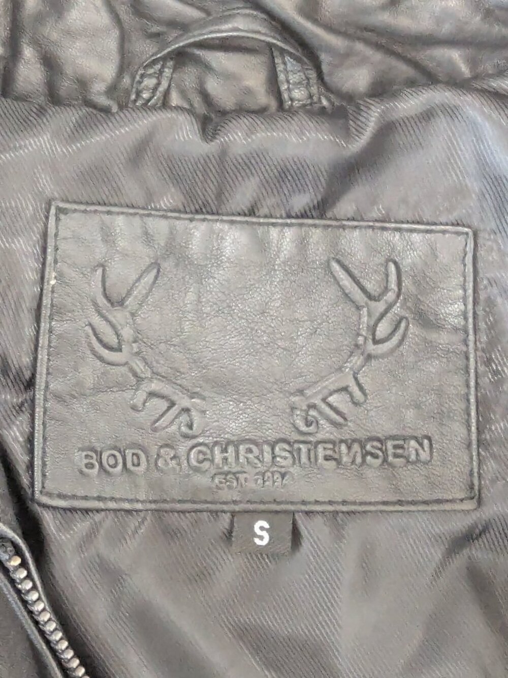 Bod & Christensen Black Leather Jacket - Picture 5 of 11
